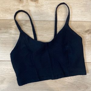 GLYDER Charge Bra : Black Ribbed